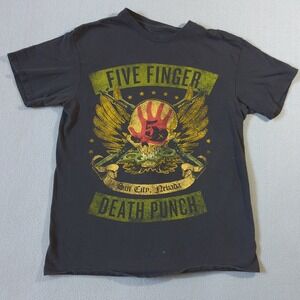Bravado Five Finger Death Punch T-Shirt Sin City Skull Graphic Mens Medium